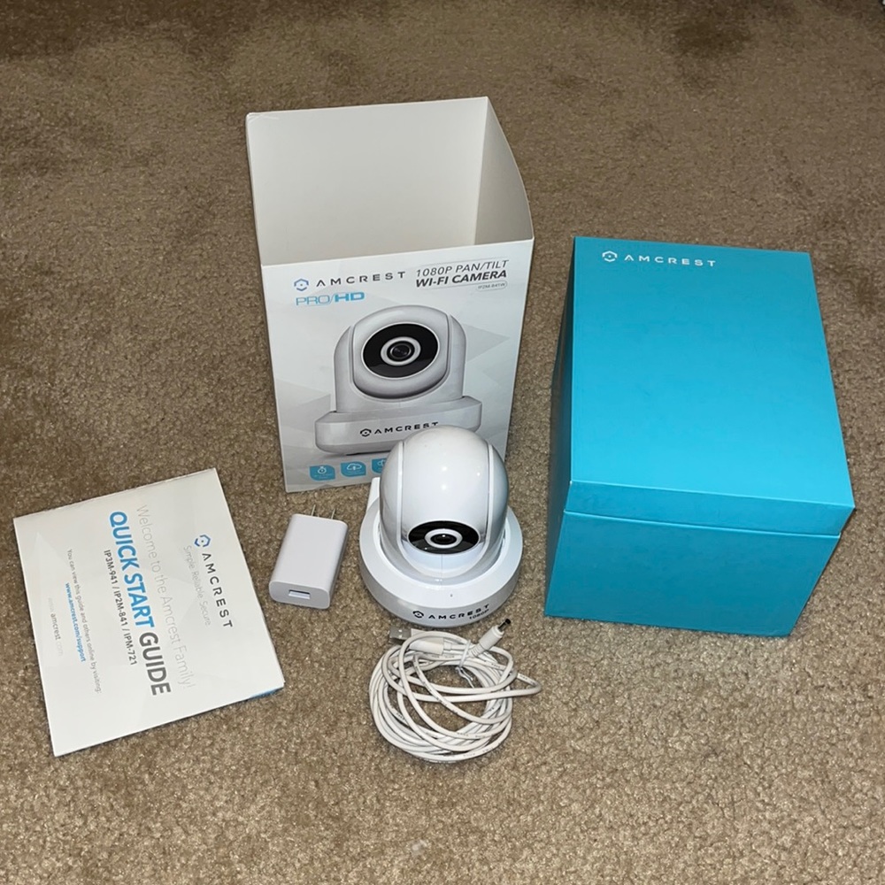 Amcrest ProHD White 1080P HD Pan / Tilt WiFi Wireless IP Home Security Camera